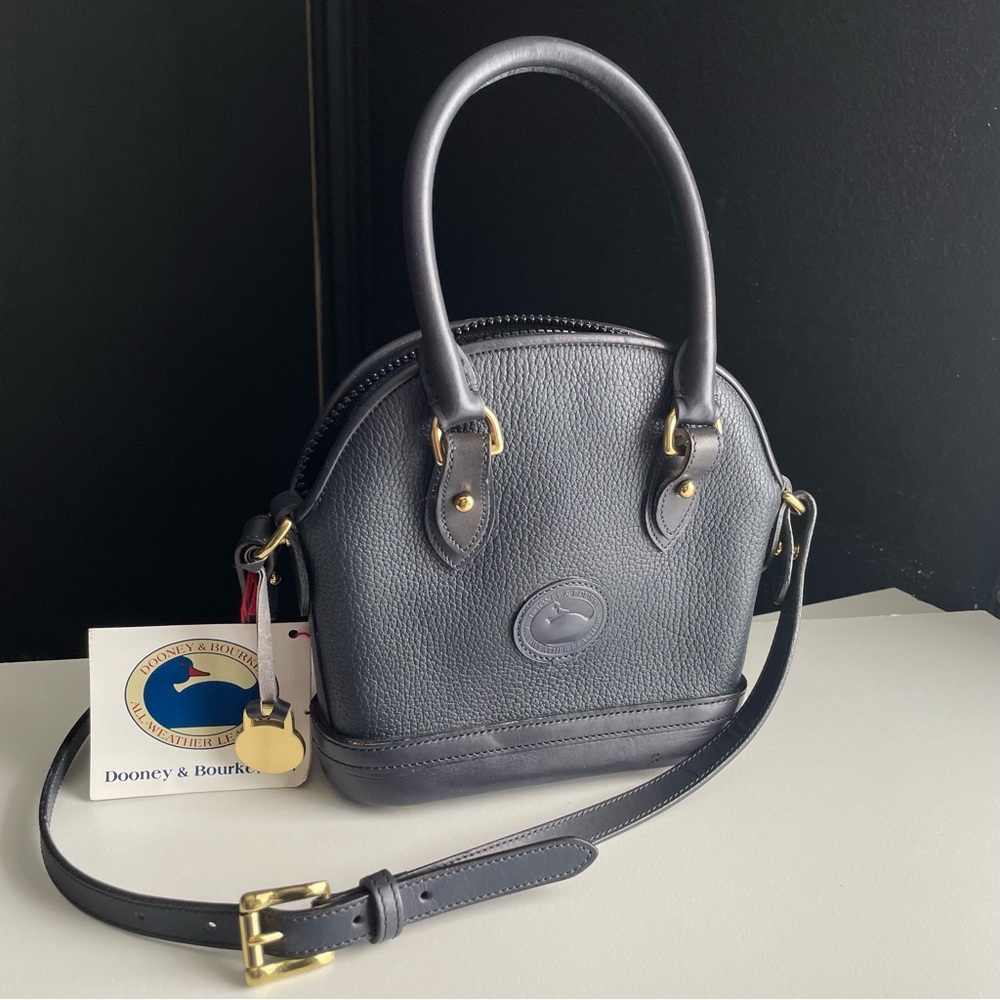 Dooney and Bourke Navy Blue Leather Mini Norfolk Bag crossbody bag - Picture 3 of 16